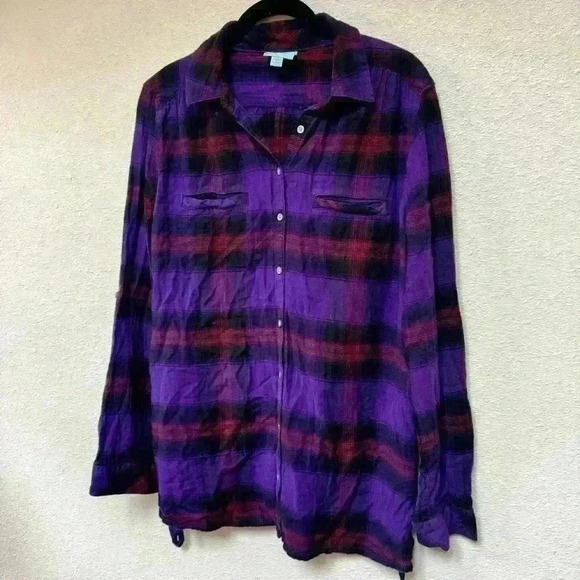 C&C California plaid cotton button up - Picture 4 of 7
